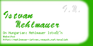 istvan mehlmauer business card